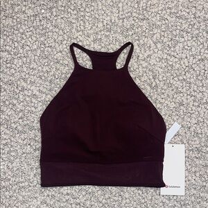 NWT LULULEMON NULU HIGH NECK MESH HEM TANK
